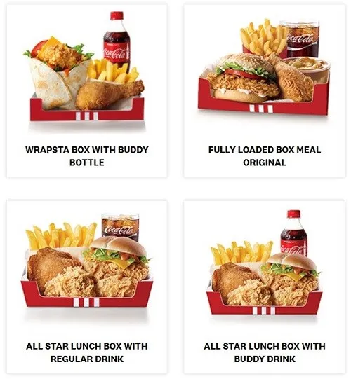 KFC Meals Prices In South Africa